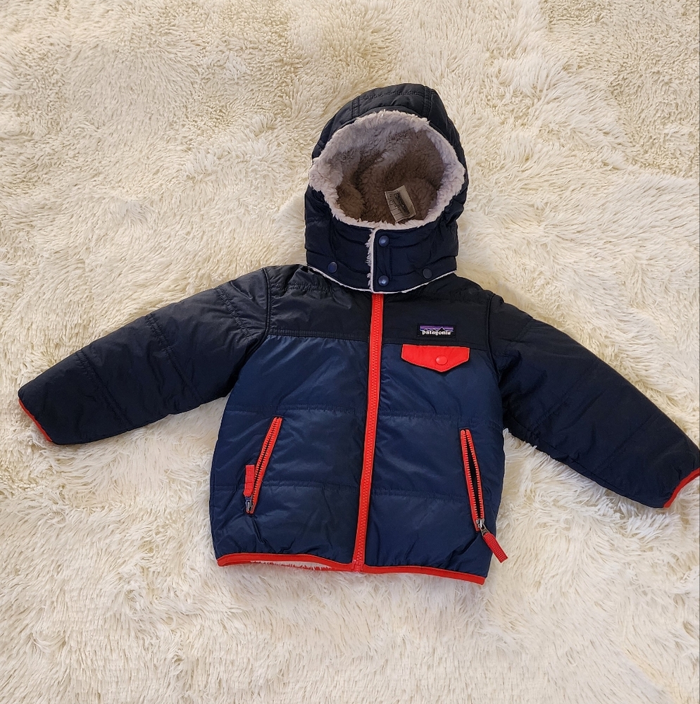 Patagonia 3T Baby Reversible Tribbles Hoody in Stone Blue
